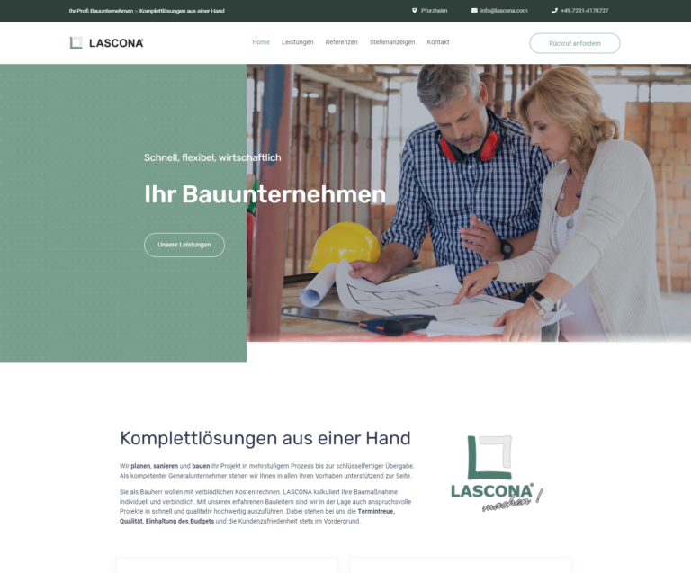 lascona bauunternehmen webdesign von webdesign agentur aus münchen