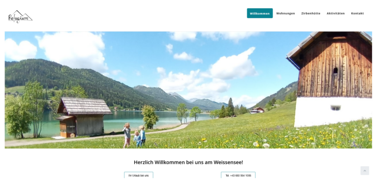 Wegdesign und SEO-Optimierung, Beratung für Rebranding und Webseiten-Erstellung für Ferienwohnungen am Weissensee